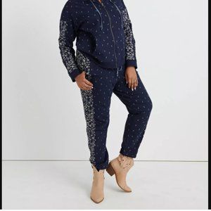 Lucky Brand Floral Placed Pant American Navy Size